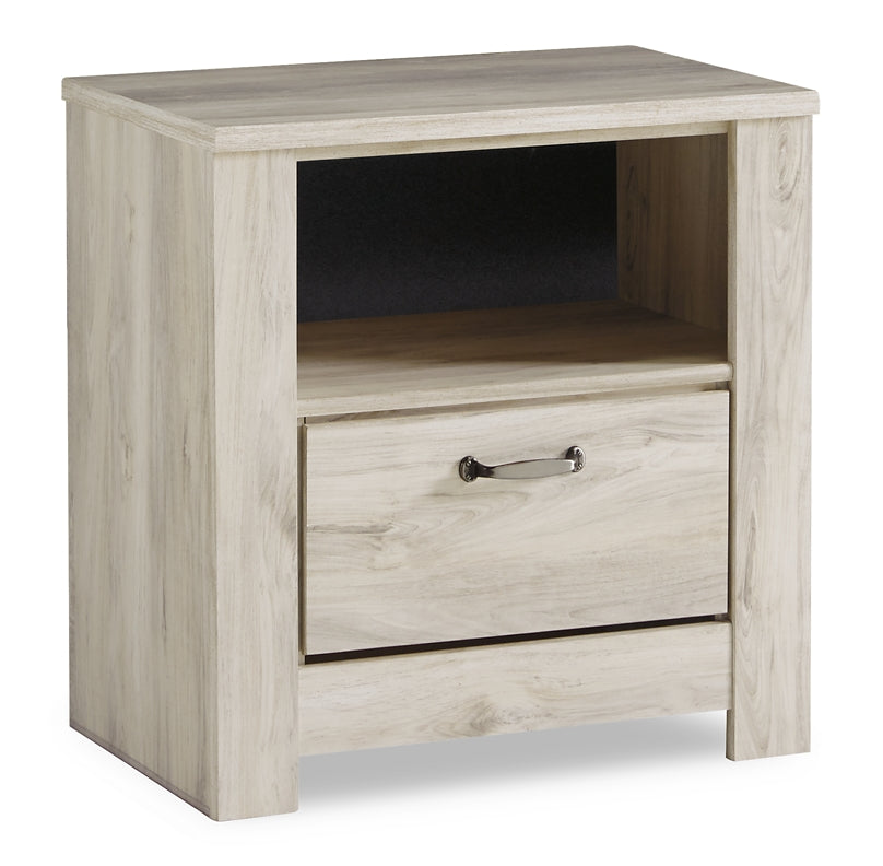Bellaby Platform Bed With 2 Storage Drawers With Mirrored Dresser, Chest And Nightstand