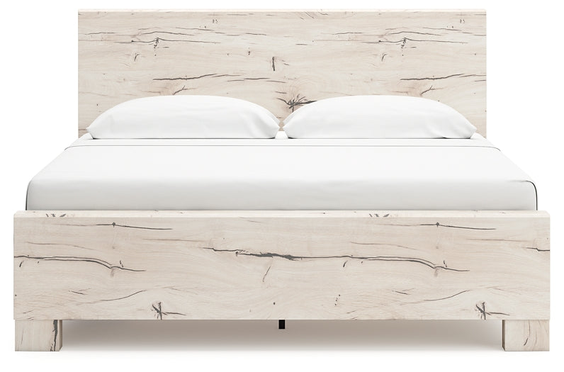 Lawroy King Panel Bed with Mirrored Dresser and Chest