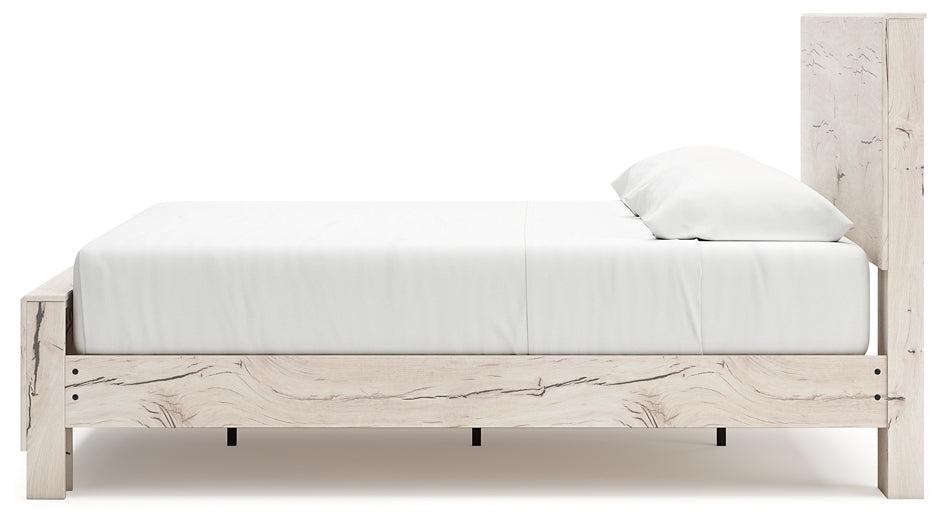 Lawroy King Panel Bed with Mirrored Dresser and Chest