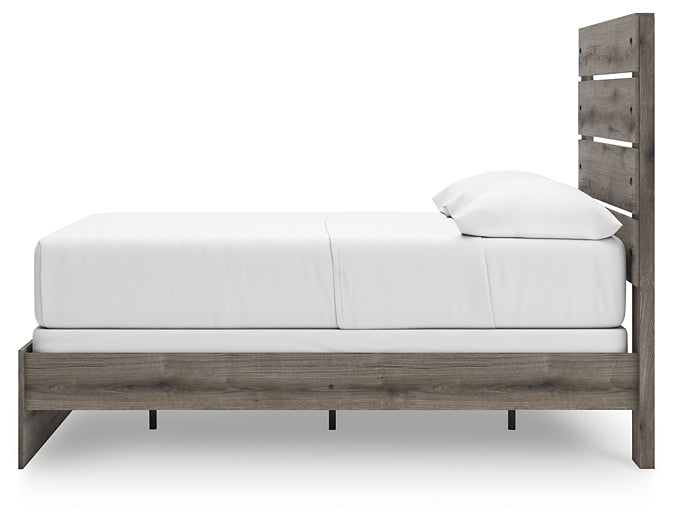 Graystorm Full Panel Bed with Mirrored Dresser