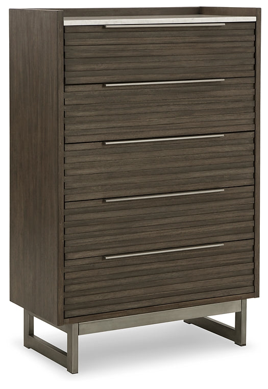 Arkenton King Panel Bed with Mirrored Dresser and Chest