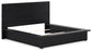 Londer California King Panel Bed with Mirrored Dresser and Chest