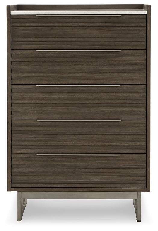 Arkenton Queen Panel Bed with Mirrored Dresser, Chest and Nightstand