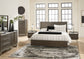 Arkenton California King Panel Bed with Mirrored Dresser, Chest and 2 Nightstands