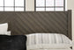 Arkenton California King Panel Bed with Mirrored Dresser, Chest and 2 Nightstands