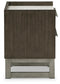 Arkenton California King Panel Bed with Mirrored Dresser, Chest and 2 Nightstands