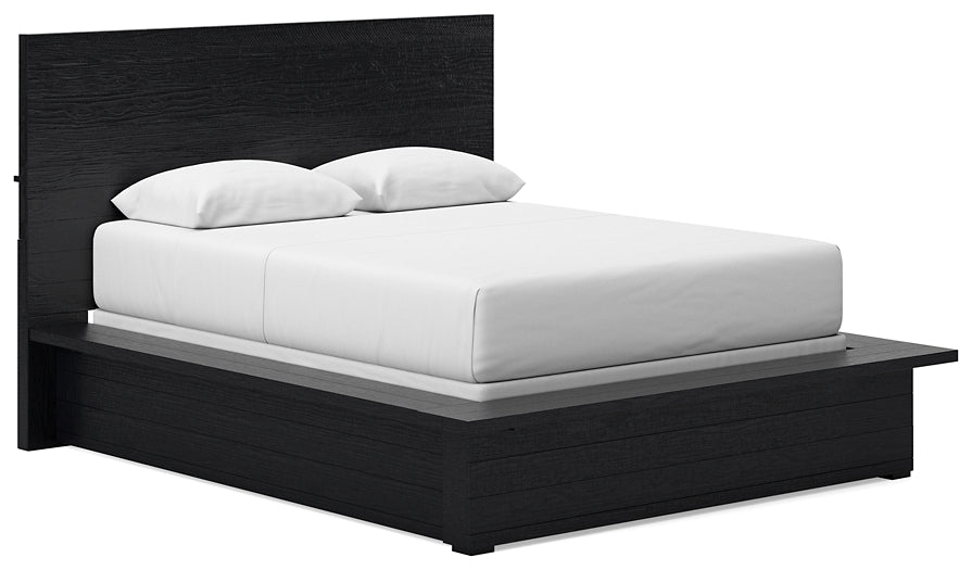 Londer Queen Panel Bed with Mirrored Dresser, Chest and 2 Nightstands