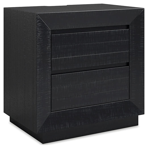 Londer Queen Panel Bed with Mirrored Dresser, Chest and 2 Nightstands
