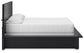 Londer California King Panel Bed with Mirrored Dresser