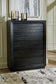 Londer Queen Panel Bed with Mirrored Dresser and Chest