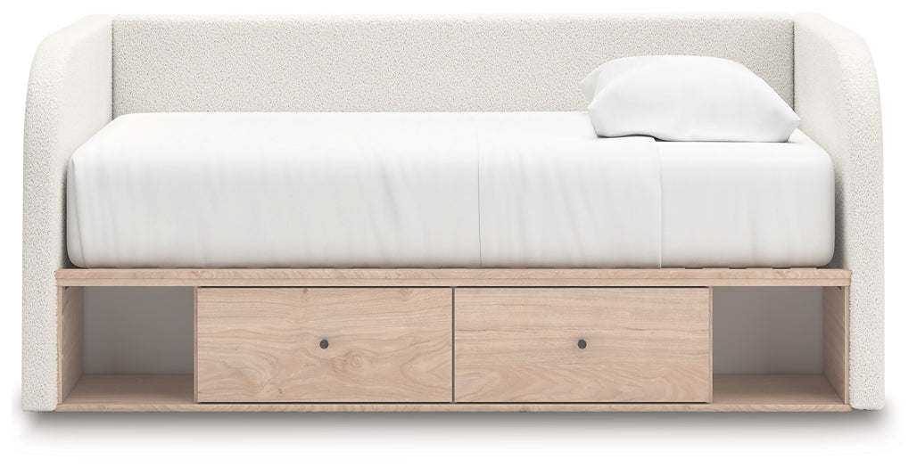 Arloster Twin Upholstered Day Bed with Storage