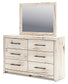 Lawroy Queen Panel Storage Bed with Mirrored Dresser, Chest and Nightstand