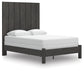 Queen Panel Bed with Mirrored Dresser and Nightstand
