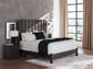 King Panel Bed with Mirrored Dresser
