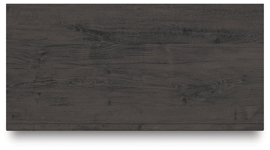 King Panel Bed with Mirrored Dresser and Chest