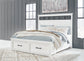 Ashbryn King Panel Storage Bed with Mirrored Dresser