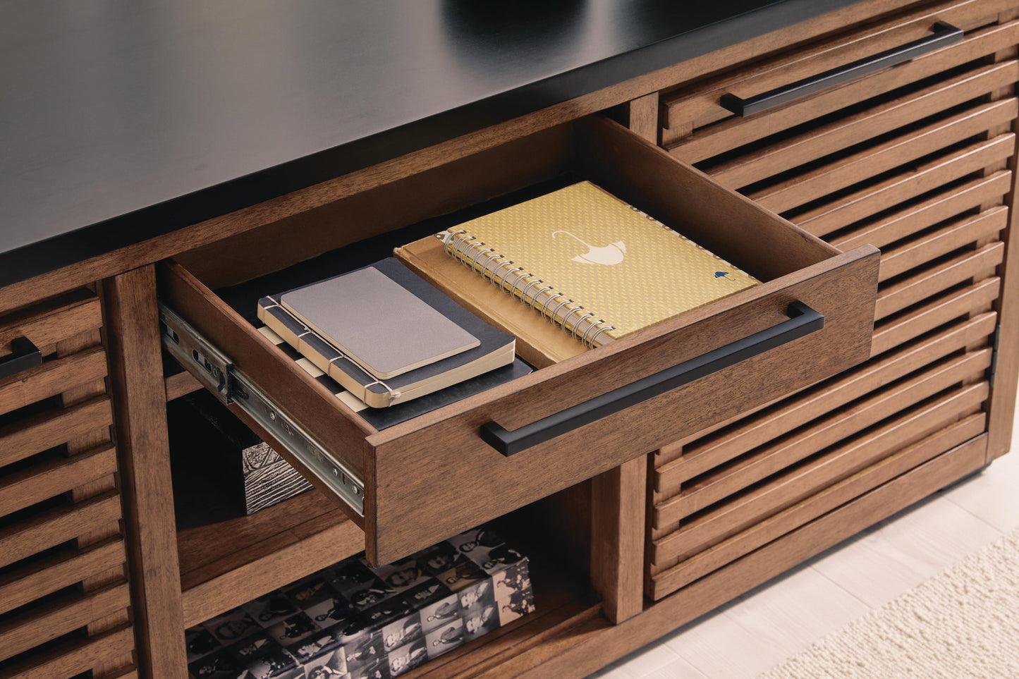 Kallari Credenza with Desk Return