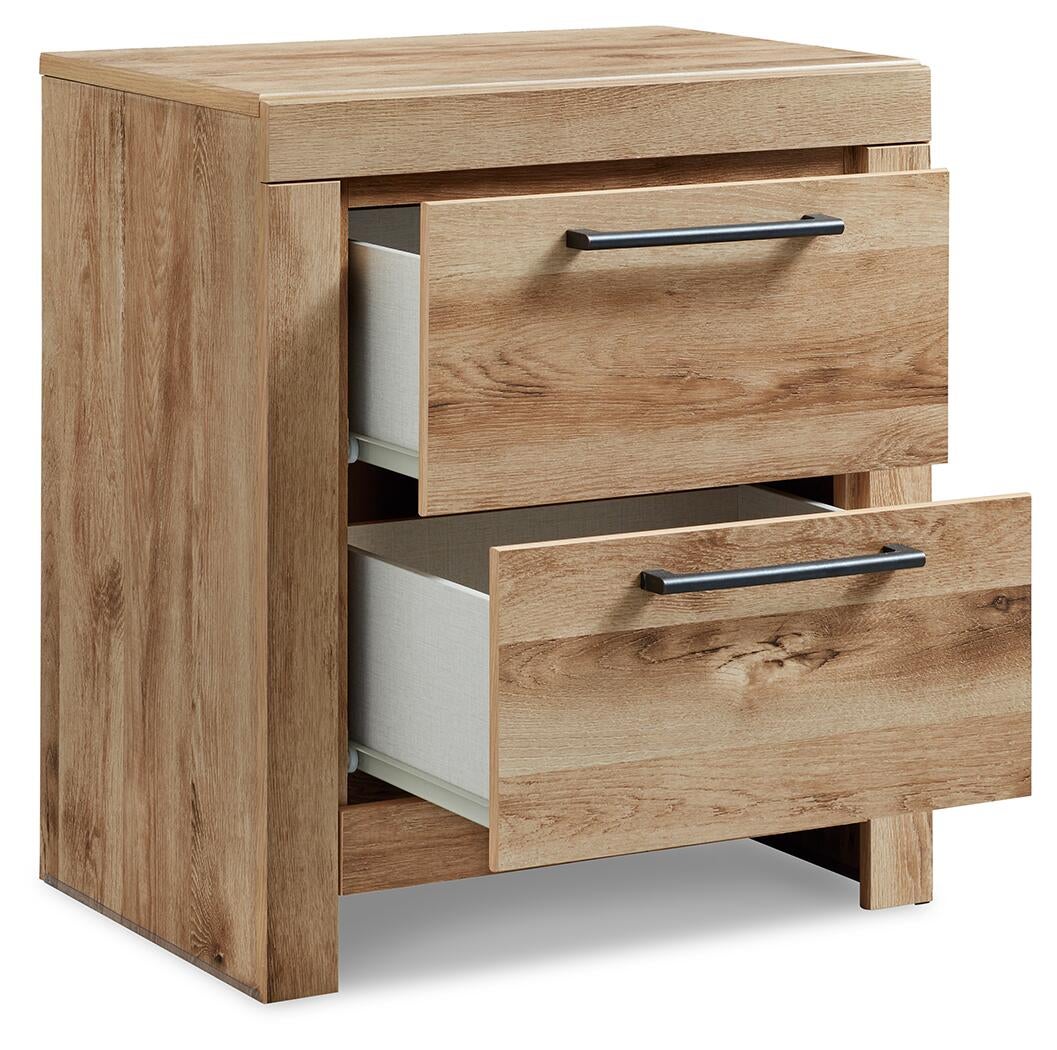 Hyanna King Panel Storage Bed with 2 Under Bed Storage Drawers, Dresser, Mirror, Chest and Nightstand