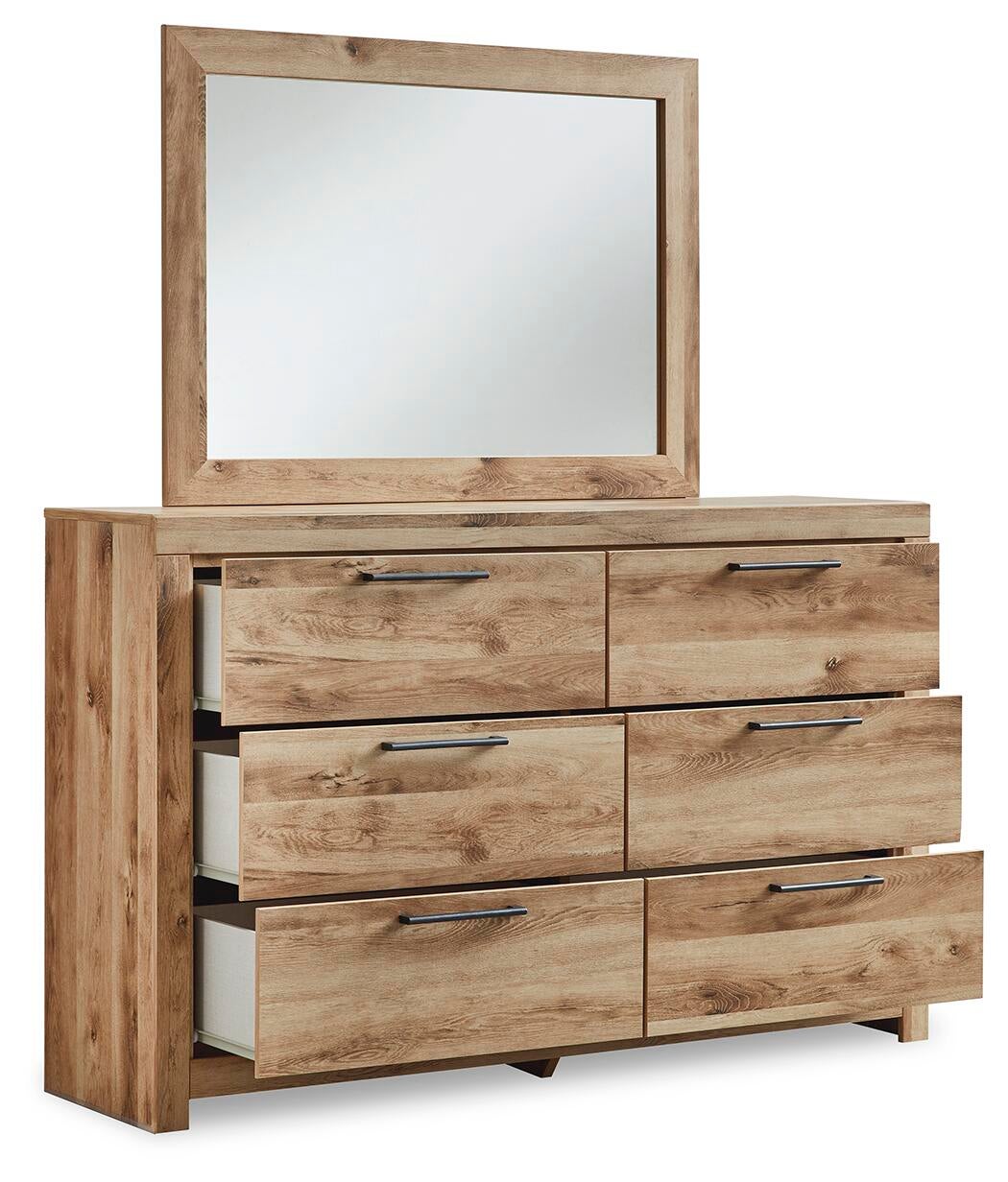 Hyanna Twin Panel Bed with 2 Side Storage, Dresser, Mirror, Chest and Nightstand