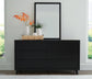 Danziar Queen Panel Bed, Dresser, Mirror and Nightstand