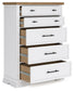 Ashbryn California King Panel Storage Bed, Dresser, Mirror, Chest and Nightstand