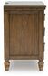 Sturlayne Queen Upholstered Panel Bed, Dresser, Mirror, Chest and Nightstand