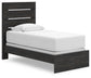 Hollivern Twin Panel Bed, Dresser, Mirror and Nightstand