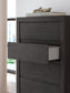 Fraluna King Panel Bed, Dresser, Mirror, Chest and Nightstand