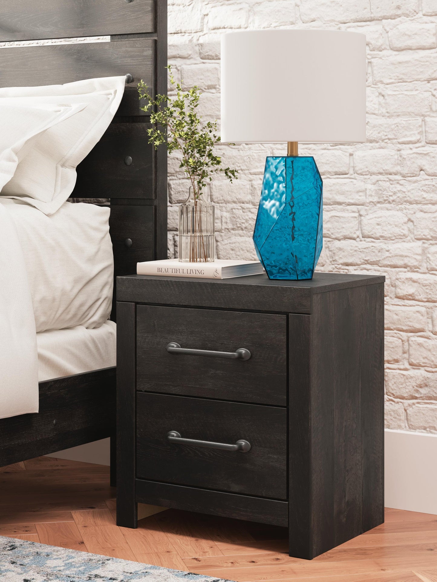 Hollivern King Panel Bed, Dresser, Mirror, Chest and Nightstand