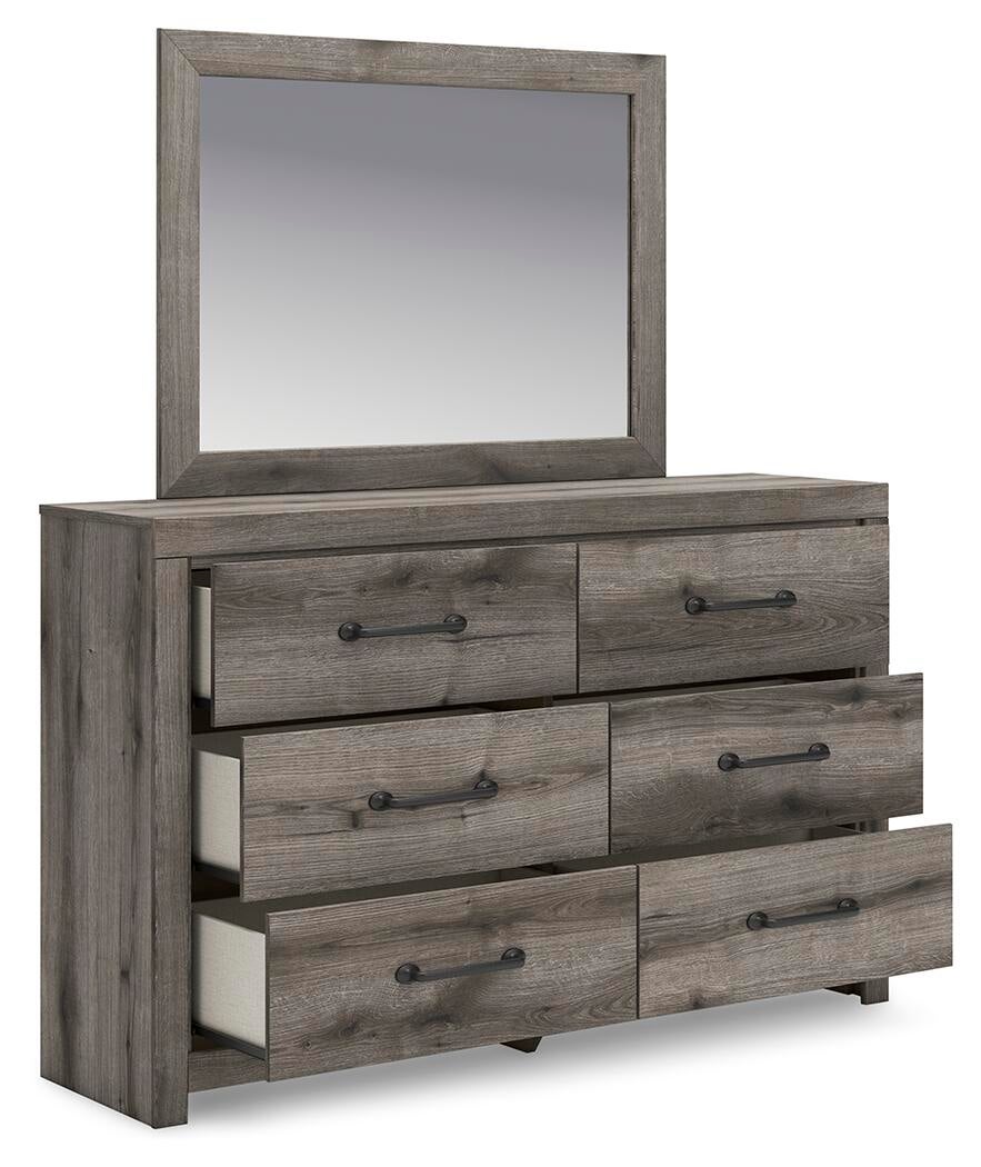 Graystorm Twin Panel Bed, Dresser and Mirror