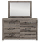 Graystorm Full Panel Storage Bed, Dresser, Mirror and Nightstand