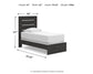 Hollivern Twin Panel Bed, Dresser and Mirror