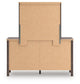 Pamytta King Upholstered Panel Bed, Dresser, Mirror and Nightstand