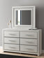 Zuraleus Queen Upholstered Bed, Dresser, Mirror and Nightstand