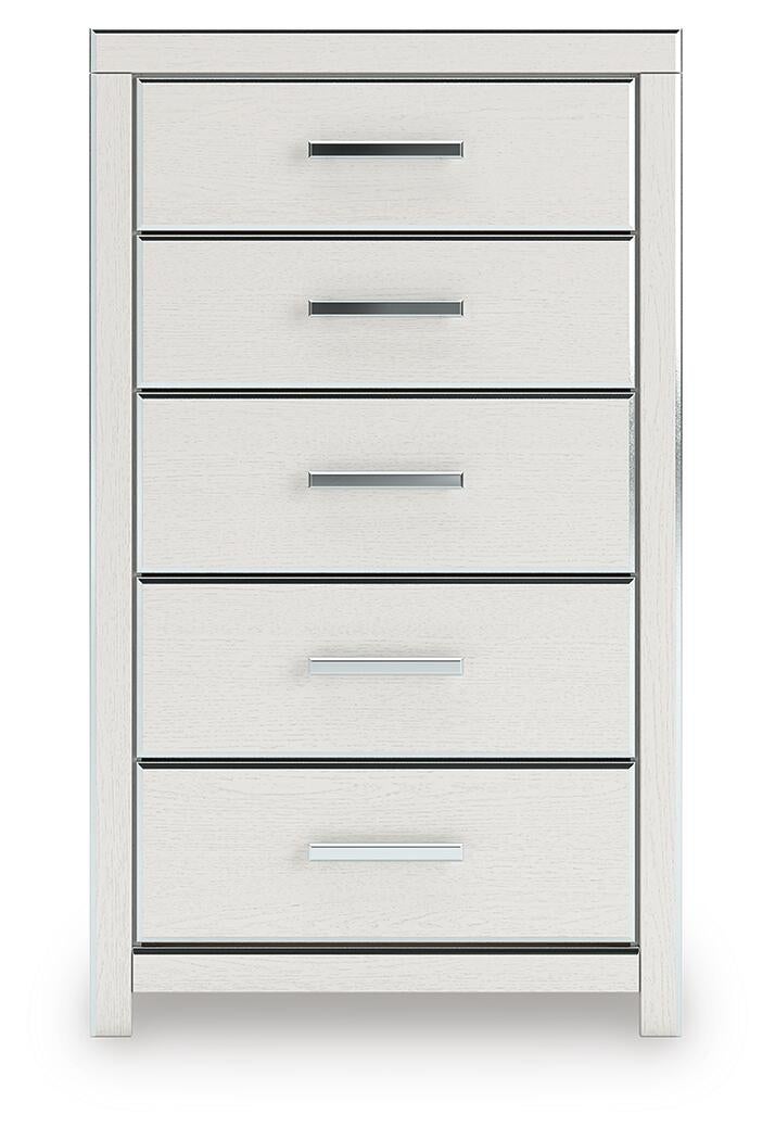 Zuraleus Queen Upholstered Panel Bed, Dresser, Mirror and Nightstand