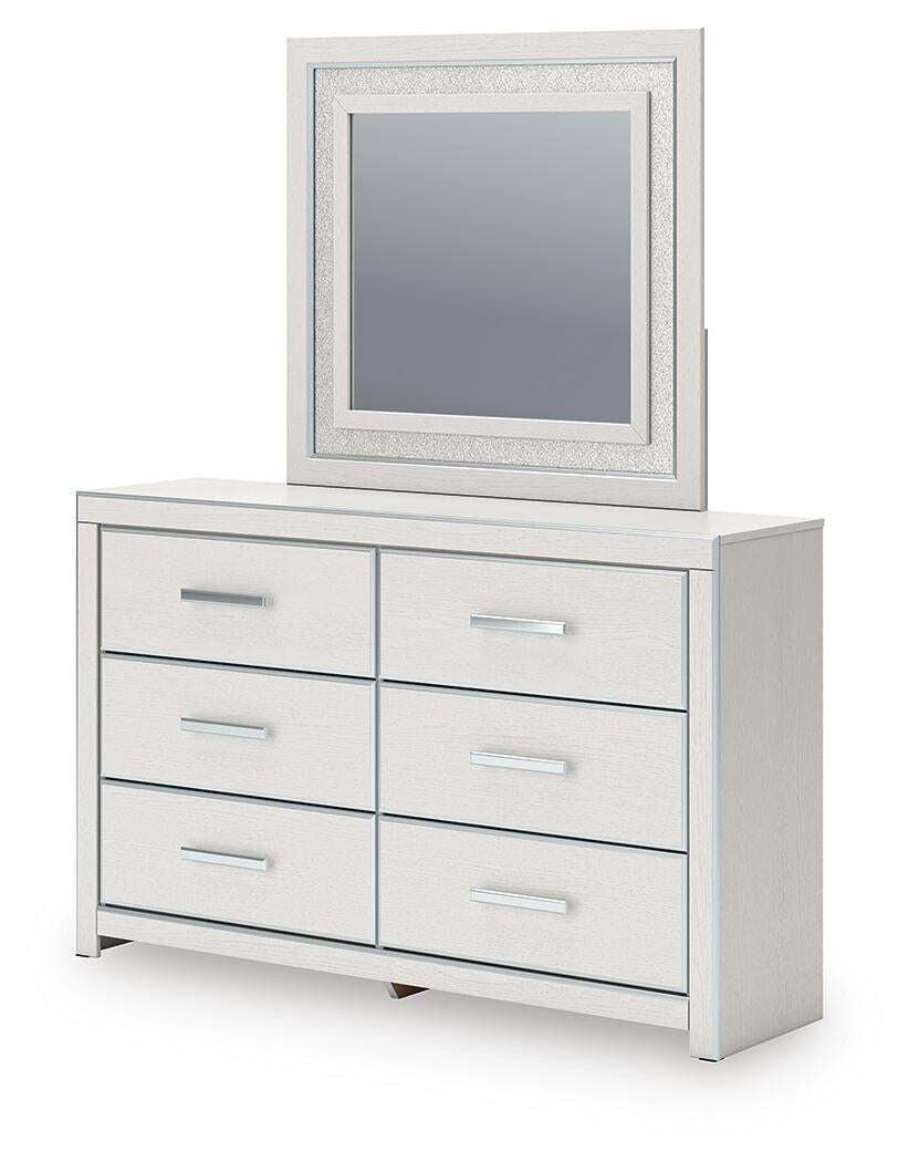 Zuraleus Queen Upholstered Bed, Dresser, Mirror, Chest and Nightstand