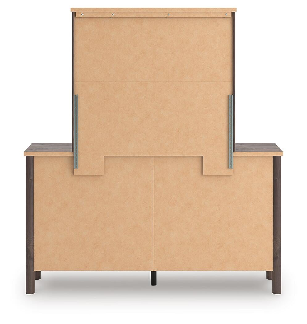 Pamytta Full Upholstered Panel Bed, Dresser and Mirror