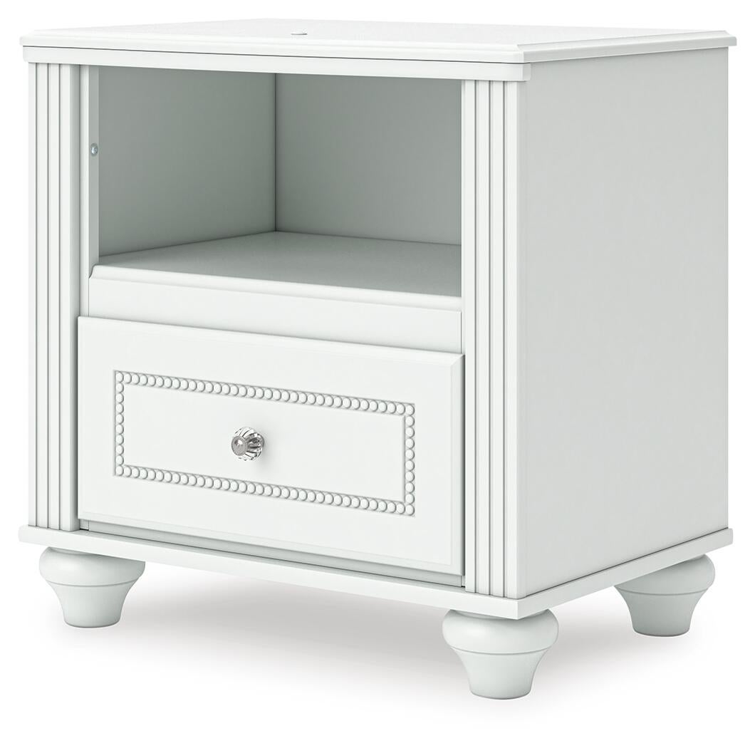 Kozlani Full Upholstered Panel Storage Bed, Dresser, Mirror and Nightstand