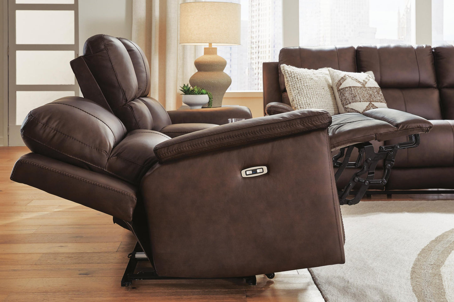 Bleckley PWR REC Loveseat/CON/ADJ HDRST